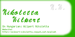 nikoletta wilpert business card